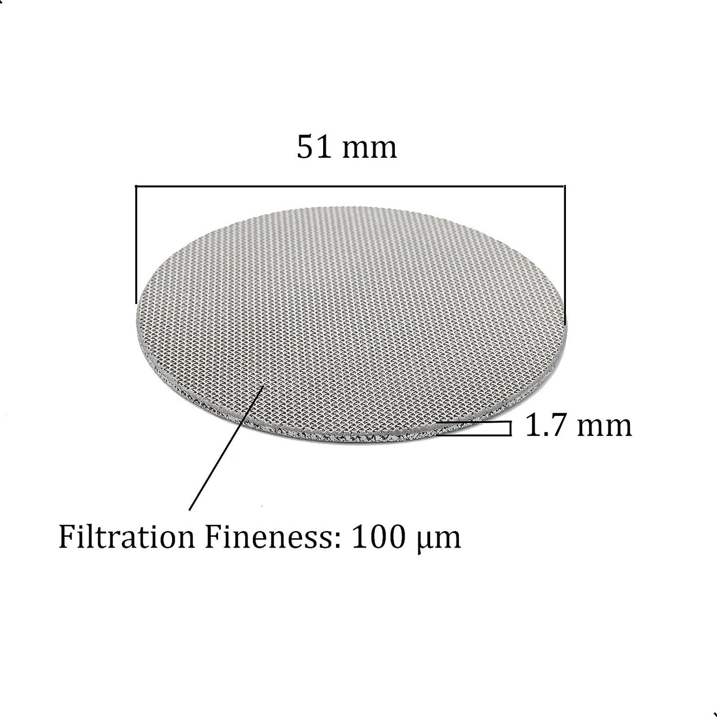 Coffee Portafilter Puck Screen - 51mm 1.7mm 100 microns
