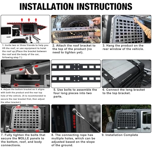 Rear Window Storage Panel Kit - Jeep Wrangler JK & JLU 2007-2018