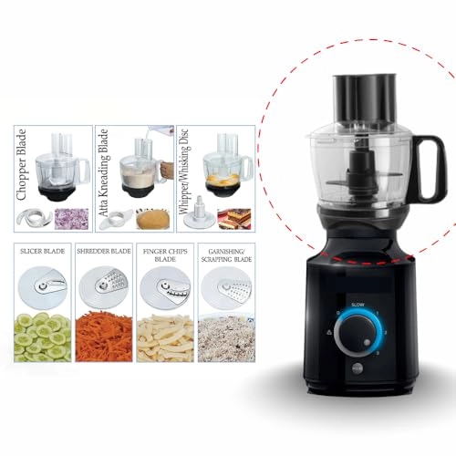 4G Food Processor Attachment - Atomberg Mixer Black