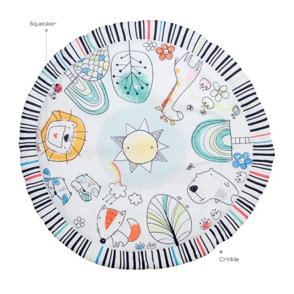 Perky Playmat + Disposable Changing Mat - Jungle Pals 0 month & above