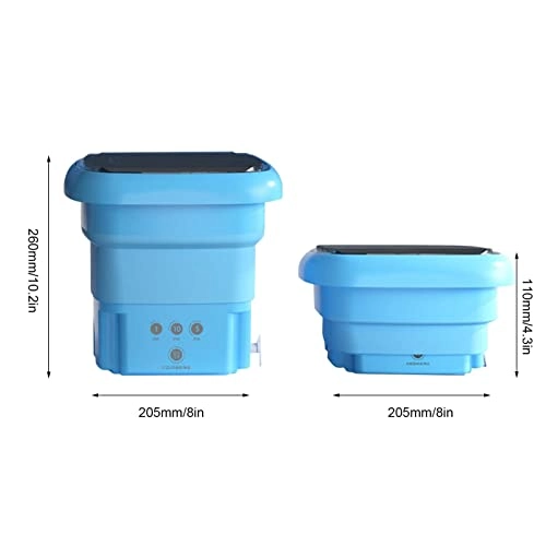 Portable Washing Machine - Foldable Mini Washer With Drain Basket,Touch Screen Low-energy Washer And Dryer Mini Automatic Foldable Clothes Washer For Home Travel Tour