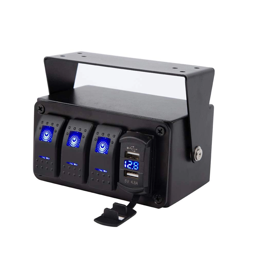 Riloer 3/4 Gang Switch Panel - Rocker 4.8A 12-24V