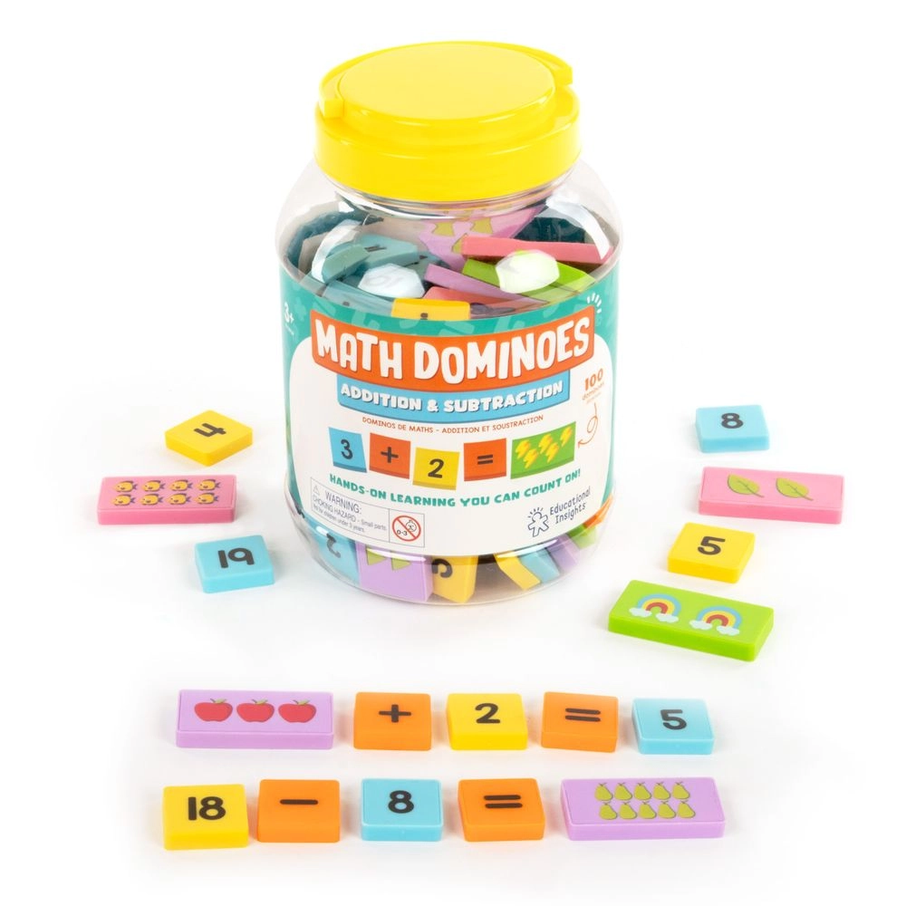 Learning Resources Math Dominoes - Suitable for 3 years & above 100 Pcs