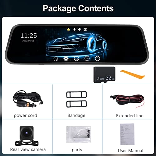 Mirror Dash Cam - 1080P