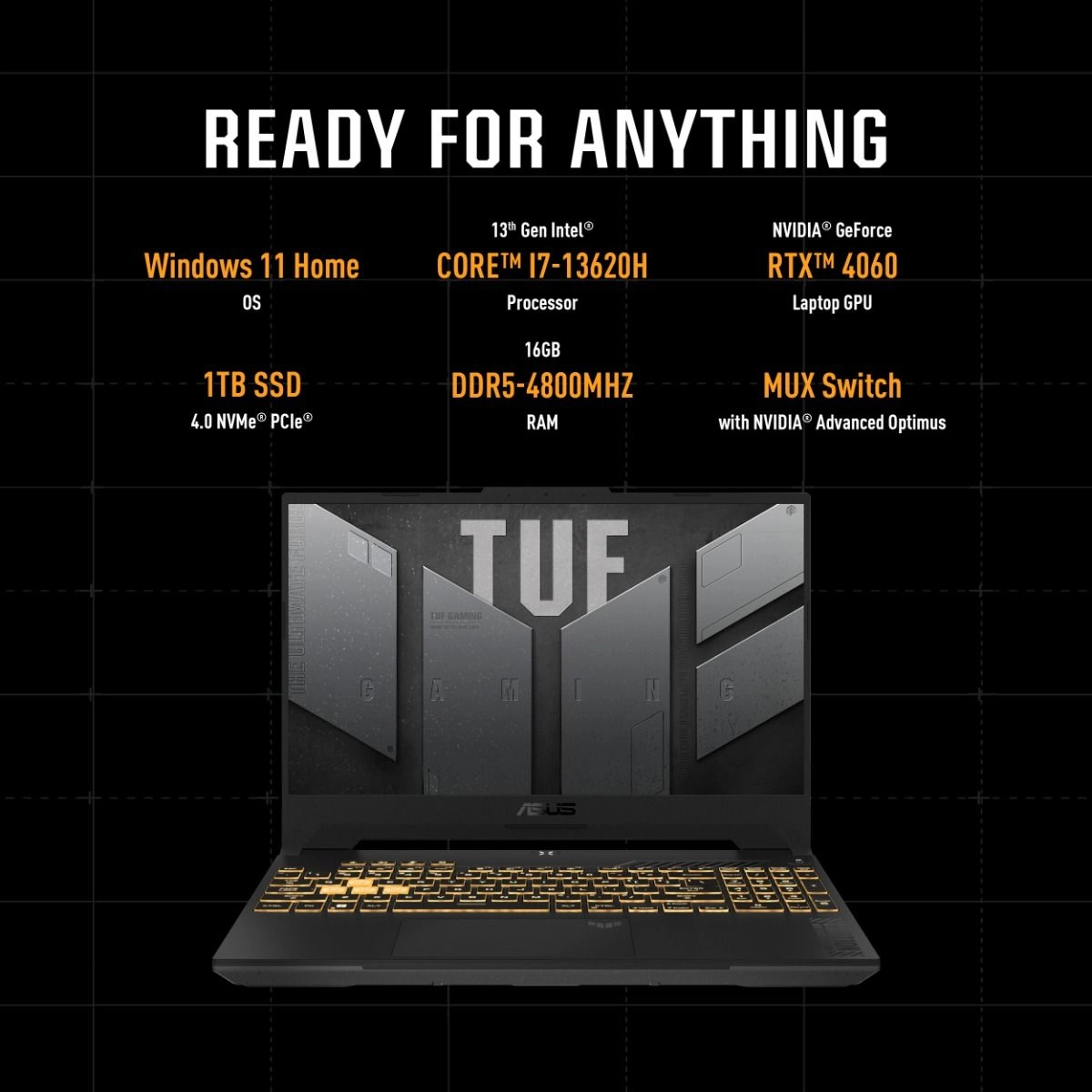 TUF F15 FX507VV-I7161G - 15.6'' i7-13620H 16GB DDR5 1TB SSD