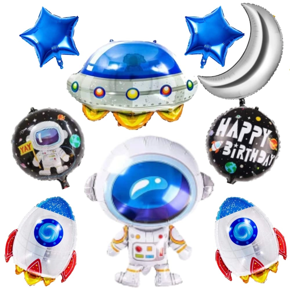FI - FLICK IN Astronaut Balloon - 8 Count Birthday