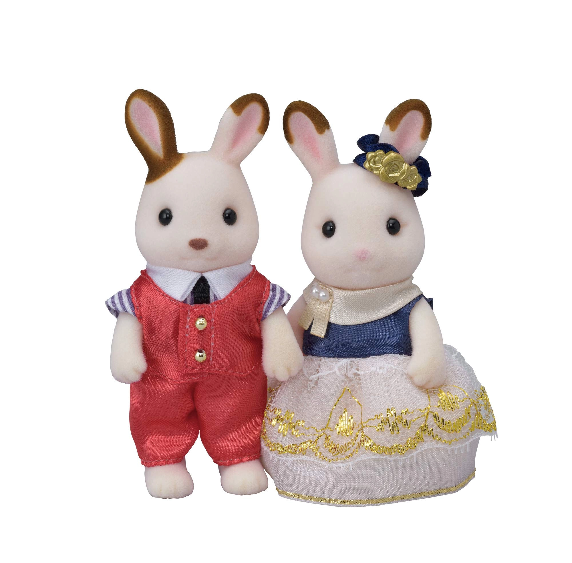 Calico Critters Stella Hopscotch Rabbit + William Cinnamon Rabbit - Animal (CC3036)