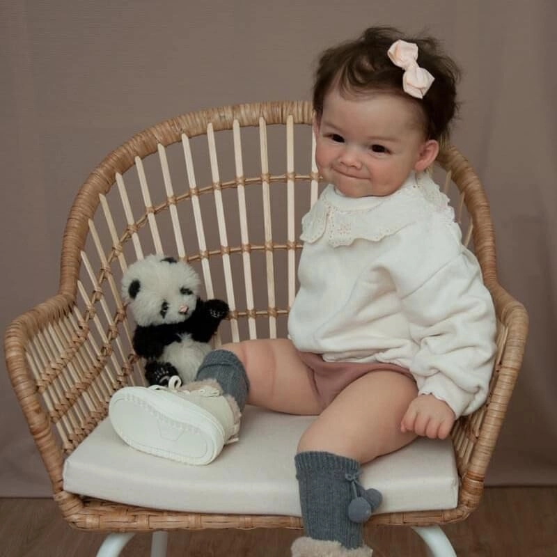Adelaide Reborn Baby Doll - 60 cm Brown Eyes Silicone Vinyl Ages 3+