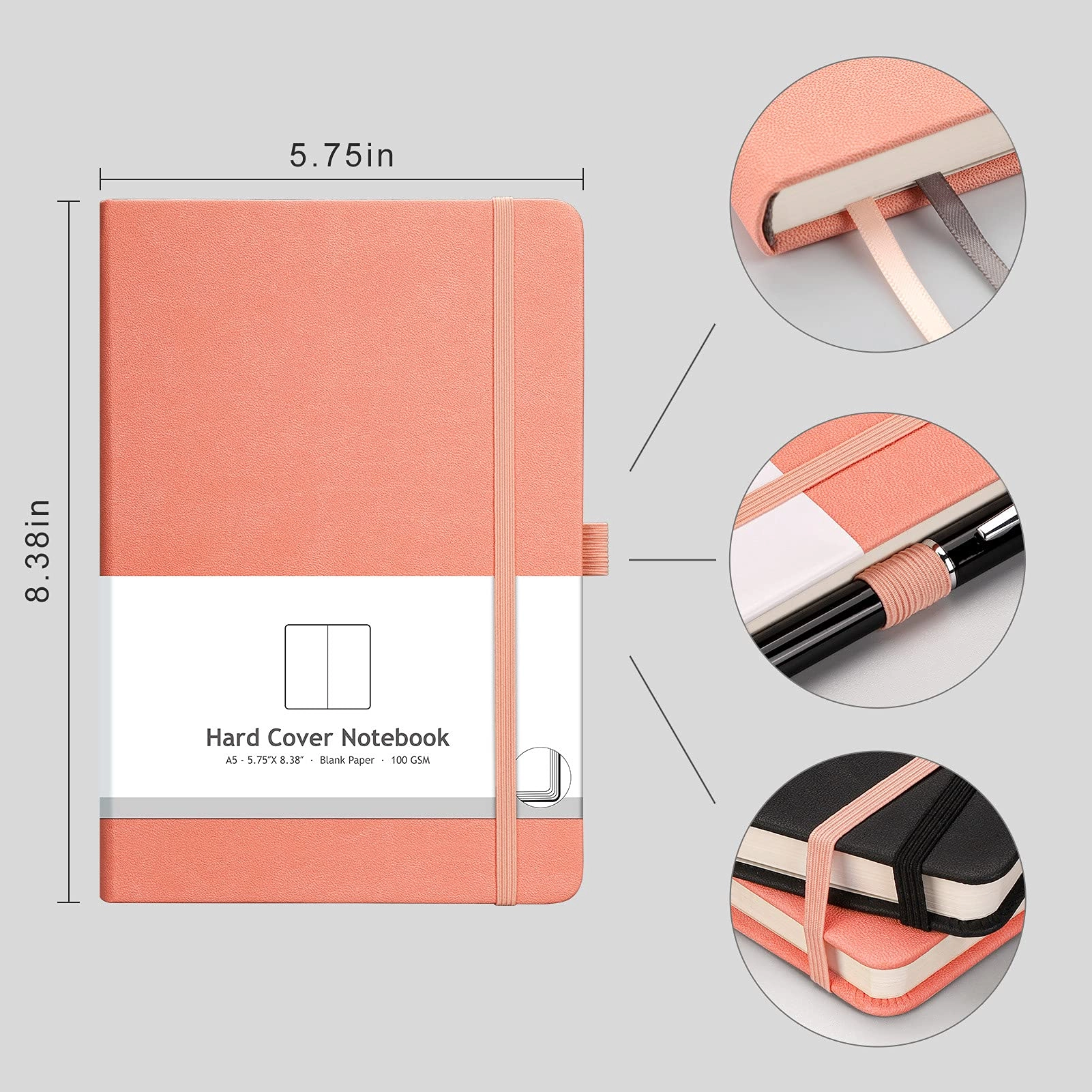 Blank Notebook A5 Hardcover - Blank 96 Sheets