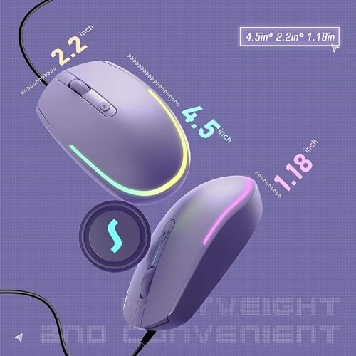 Wired LED RGB Backlit Mouse - USB