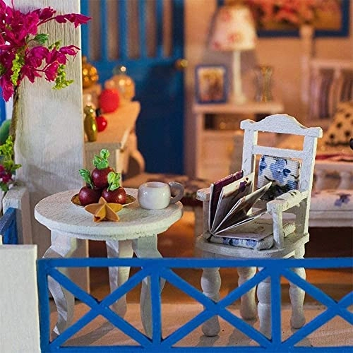 Villa garden DIY house - 42 * 34 * 32cm With music Dust cover