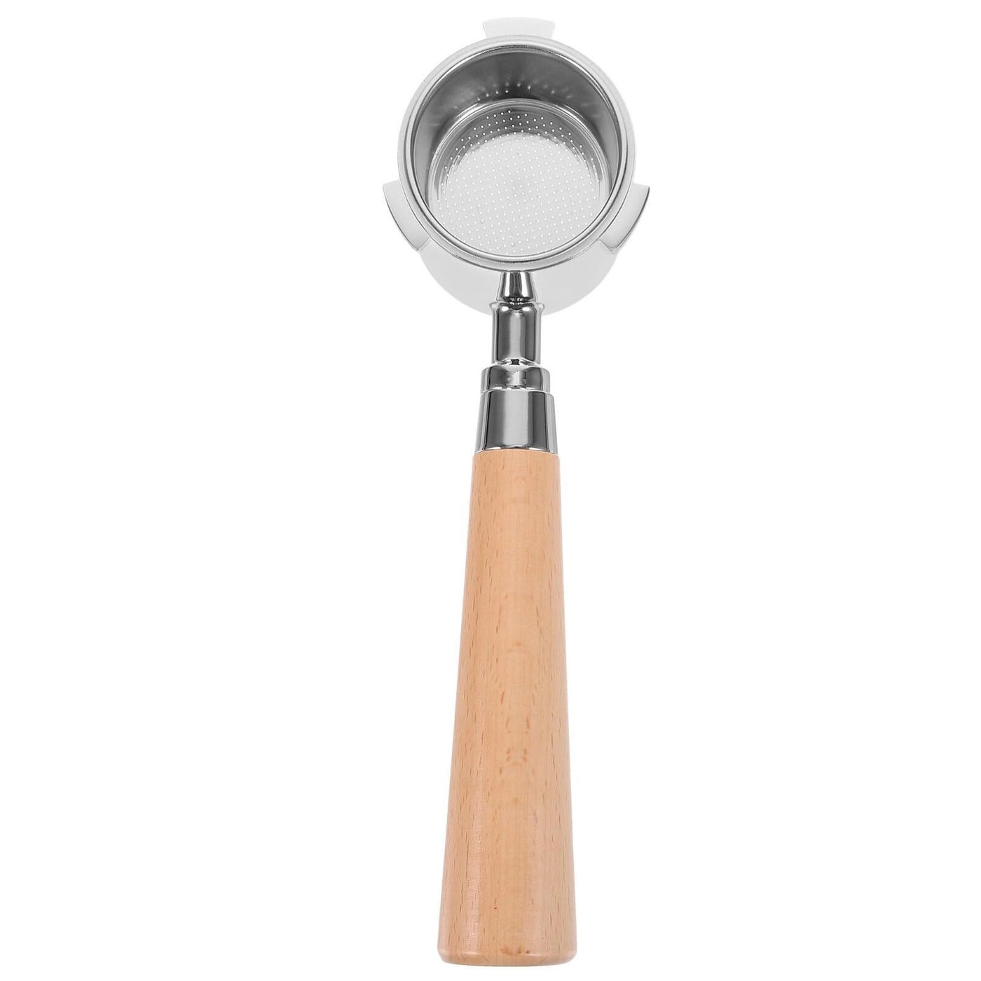 Kichvoe Bottomless Portafilter - Wood Handle 51mm Stainless Steel
