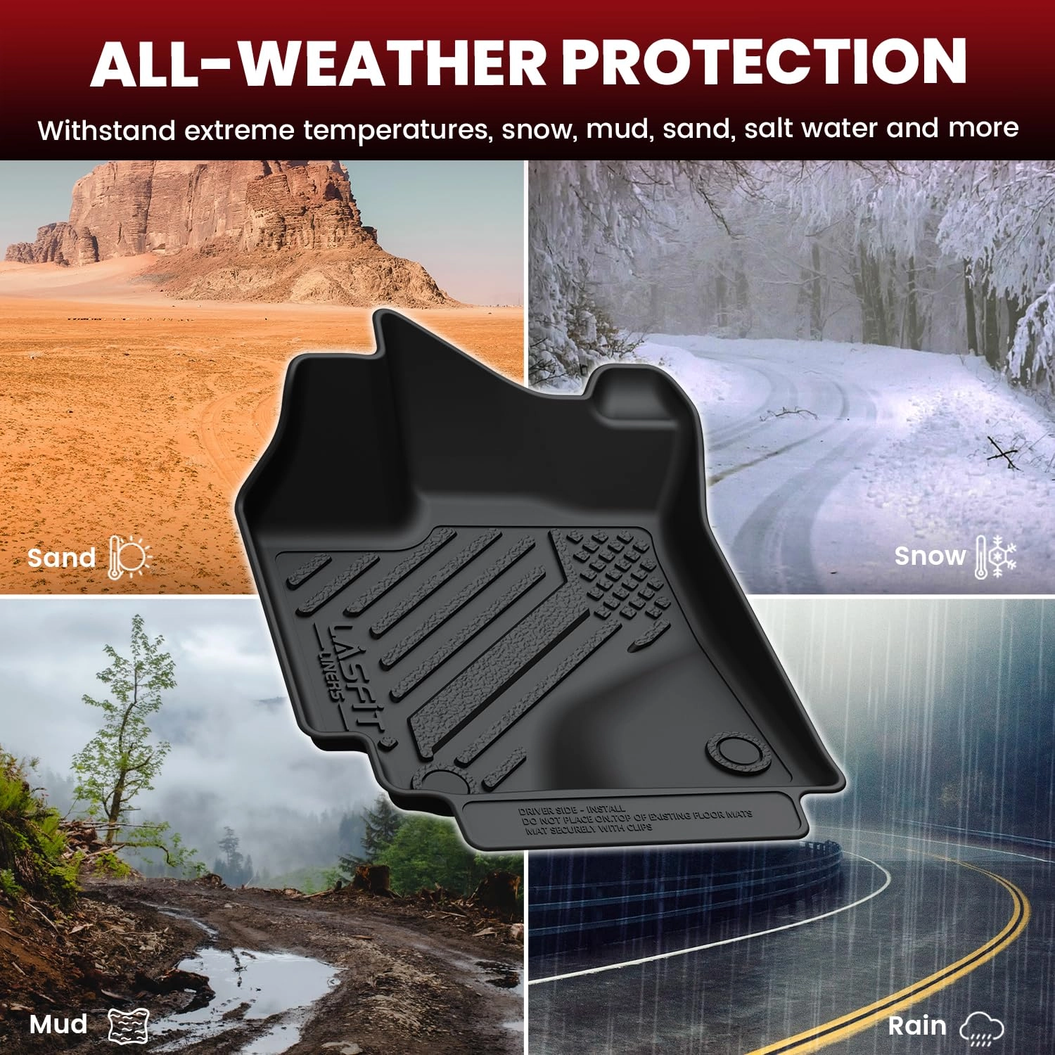 Floor Mats - Toyota Corolla/Matrix 2009-2013 Pontiac Vibe 2009 2010 1st & 2nd Row