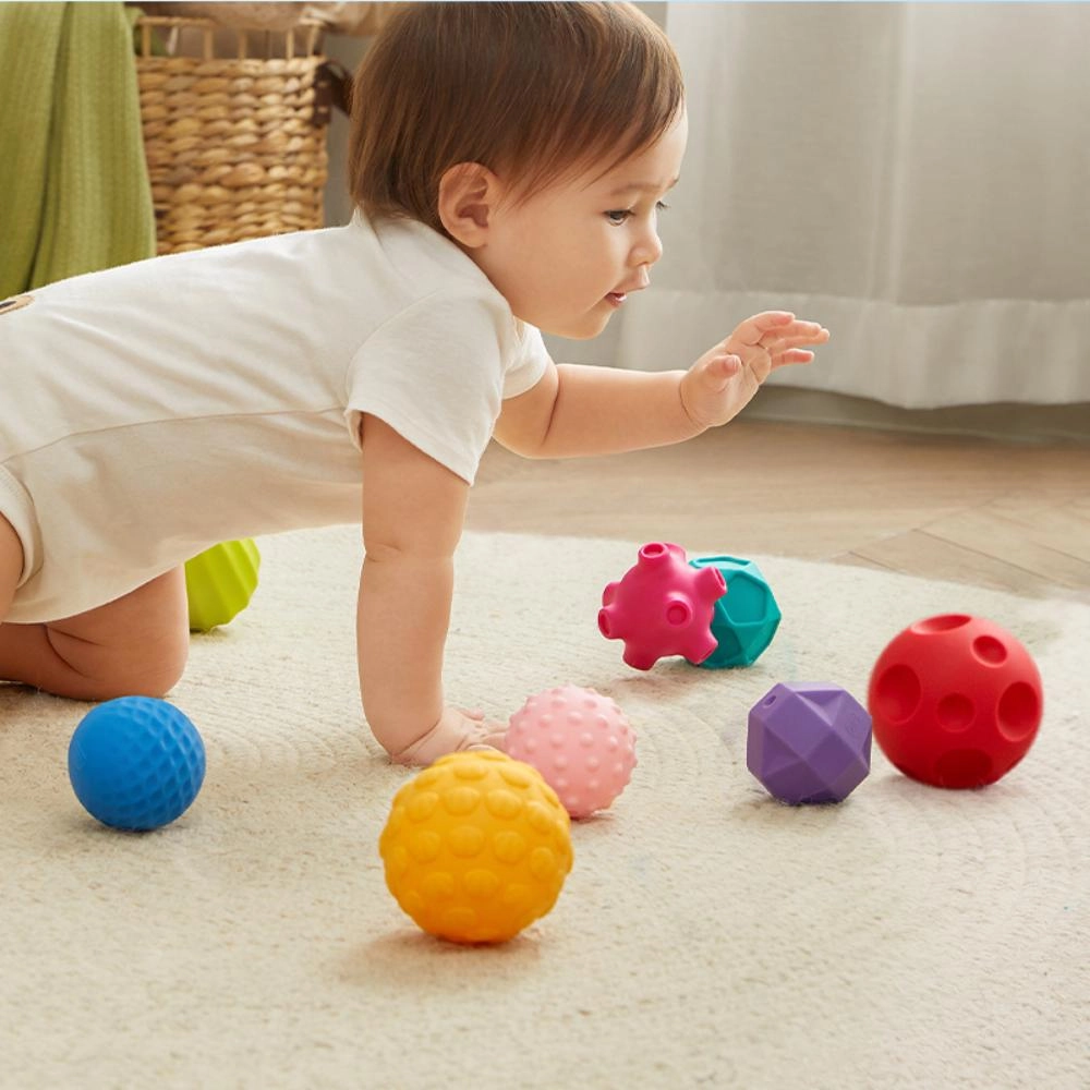 Baby Squeeze Sensory Balls - 6 months 8 Pcs