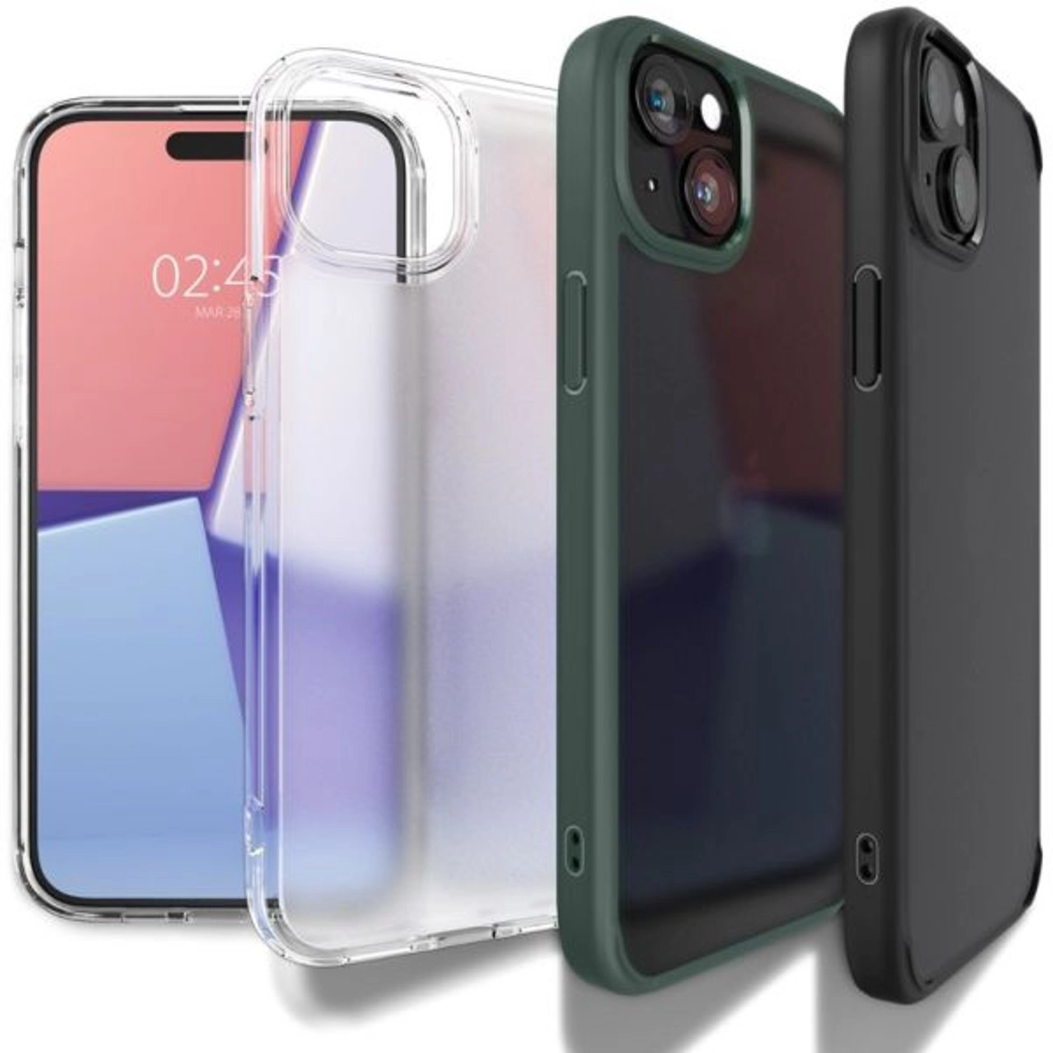 Crystal Hybrid Back Cover for iPhone 15