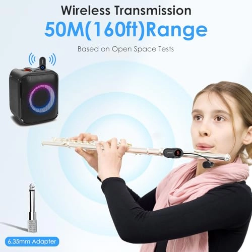 UHF Wireless Flute Microphone System