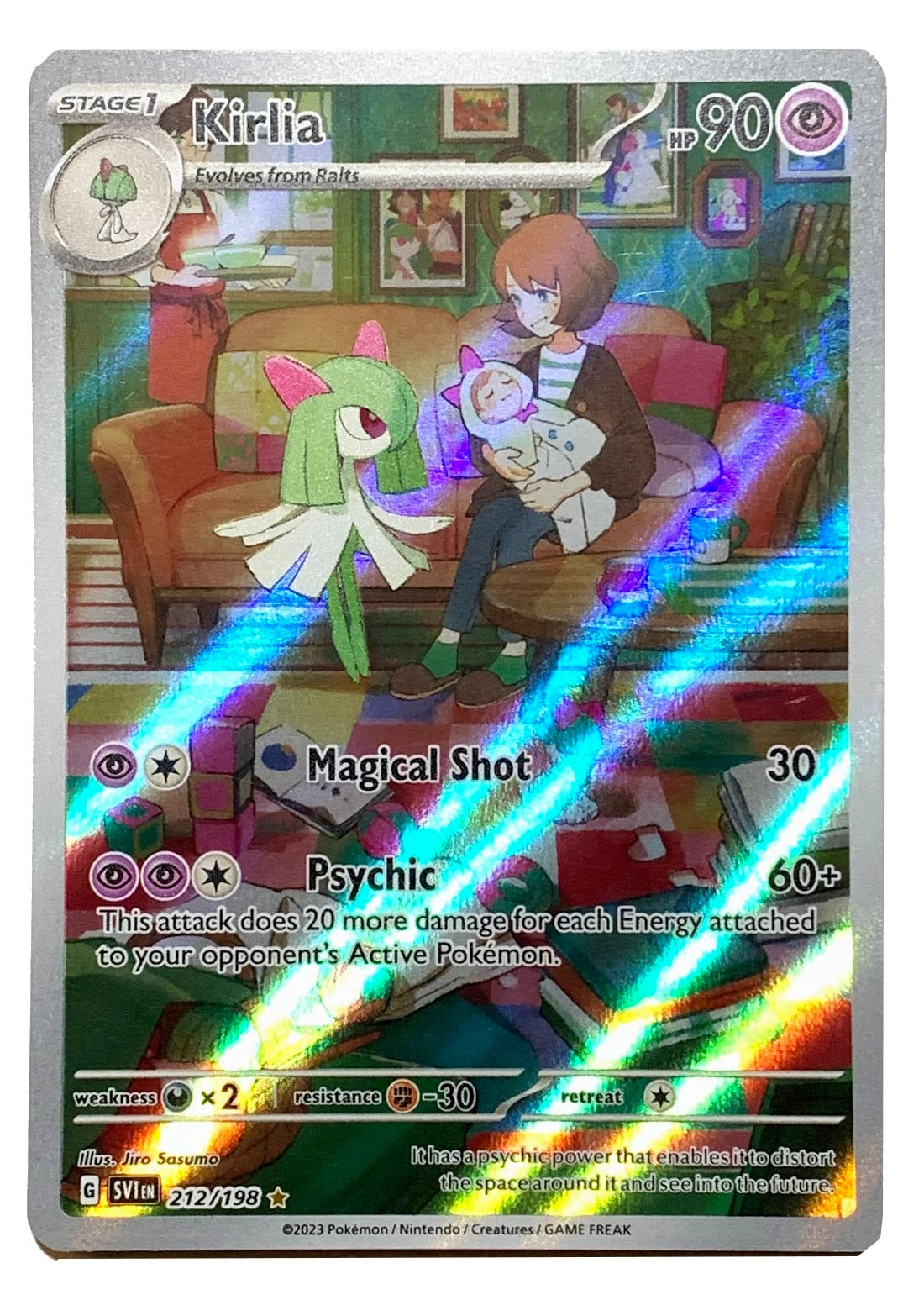 Pokémon Kirlia 212/198 - Scarlet & Violet Illustrator Rare Holo Full Art