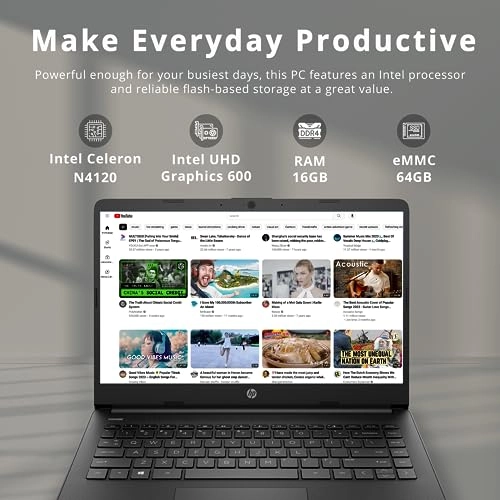 Newest 14 Inch Laptop - 14'' Celeron N4120 16GB DDR4 320GB (64GB eMMC+256GB Card)