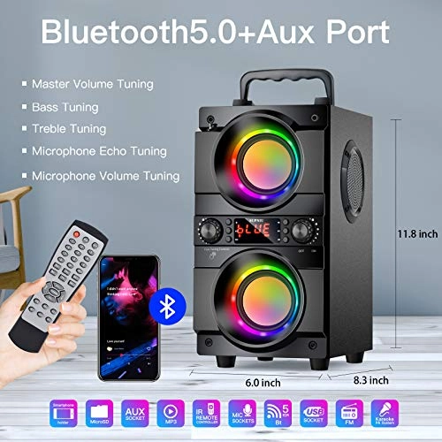 Portable Bluetooth Speaker - 60W