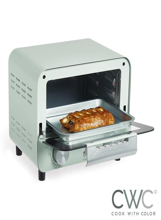 Mini Toaster Oven - 600W Precision Timer Auto Shutoff