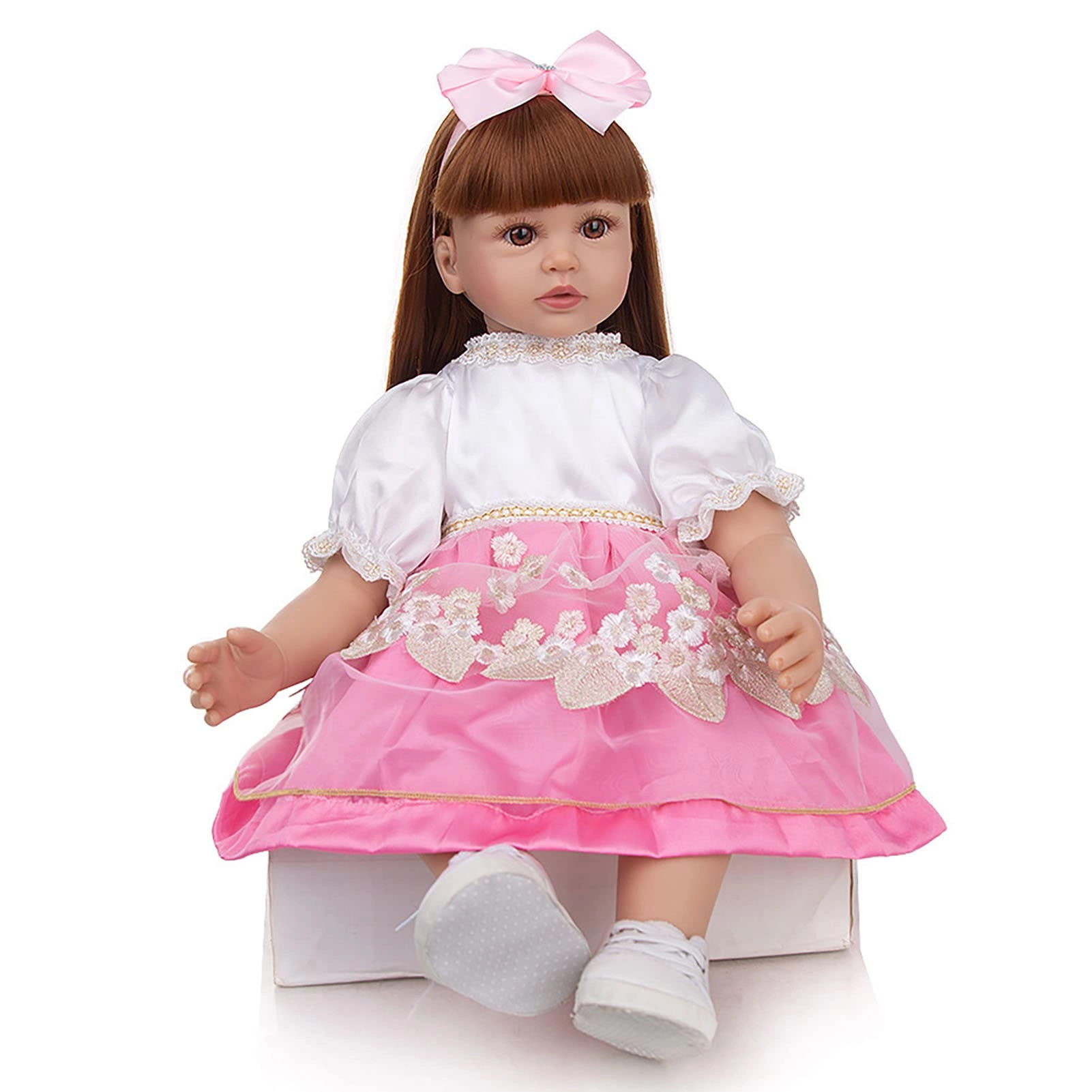 Rebirth Baby Doll - 48cm/58cm Silicone Limbs Cloth Body Panda Clothes Gift Set