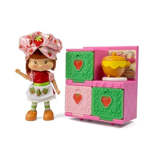The Loyal Subjects Strawberry Shortcake Fashion Doll - 5.5-inch Sweet Scented + Berry Bake Shoppe Playset - 32-piece