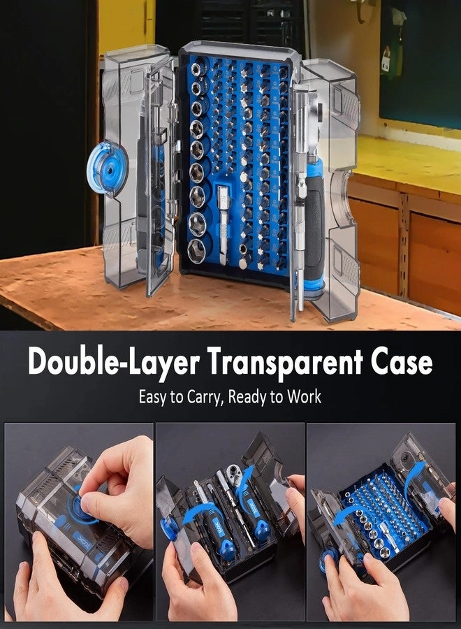 Ratchet Screwdriver Multi-Bit Screwdriver Set (78 Pcs)