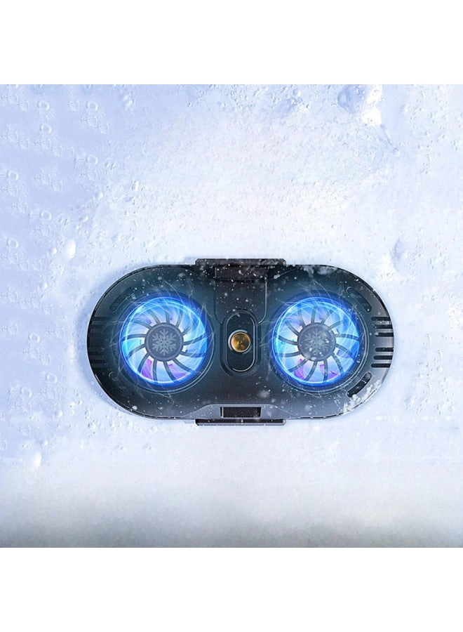 FS06 - Dual-fan Semiconductor Mobile Phone Radiator Live Digital Display