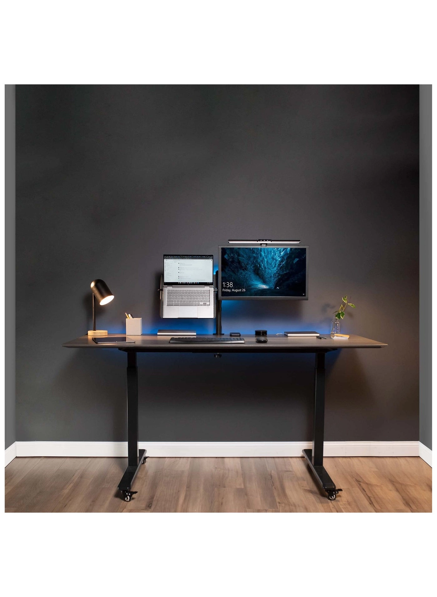 Monitor and Laptop Desk Mount - Single 13 to 32 inch 75x75mm 100x100mm