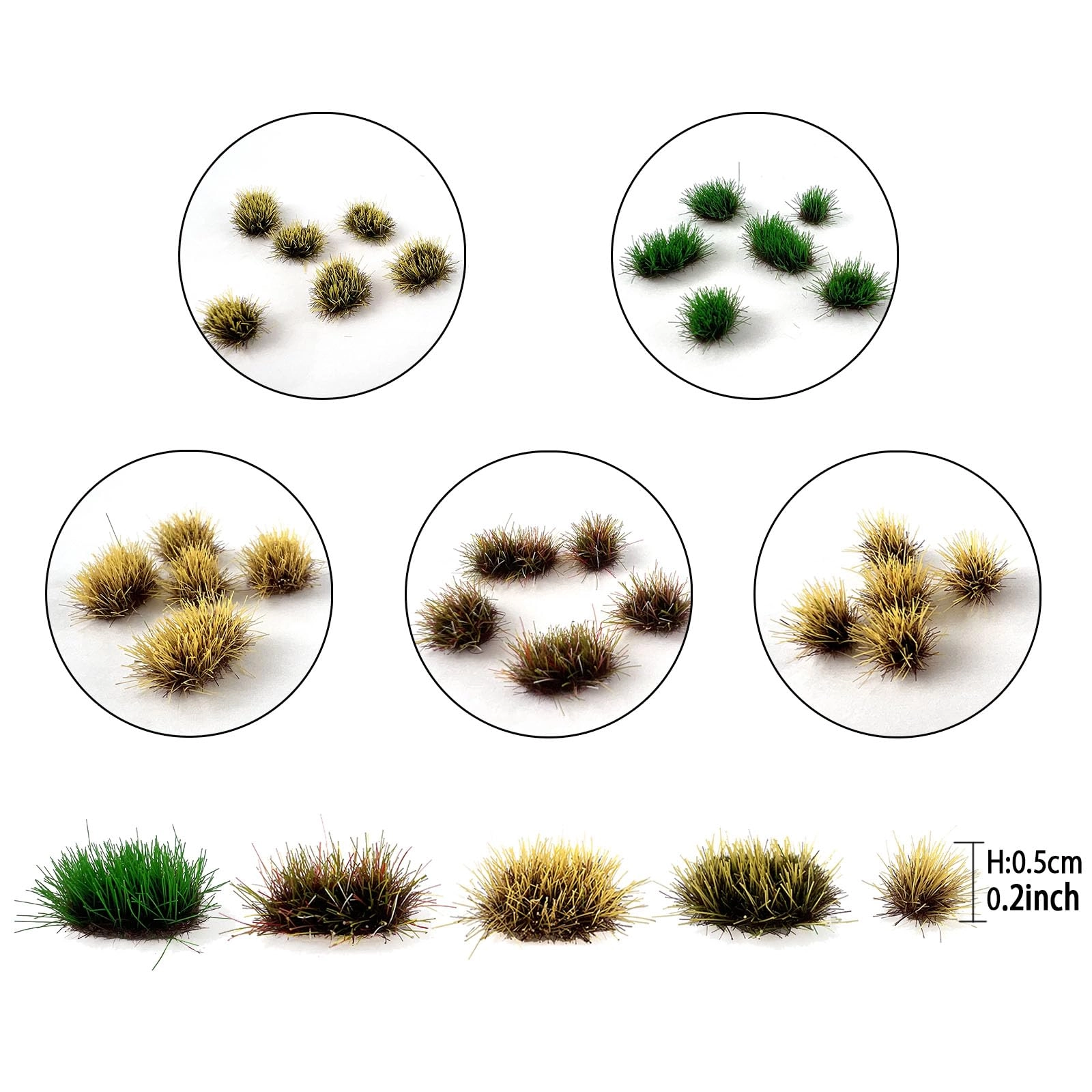 Miniature Grass Tufts - 332 pieces