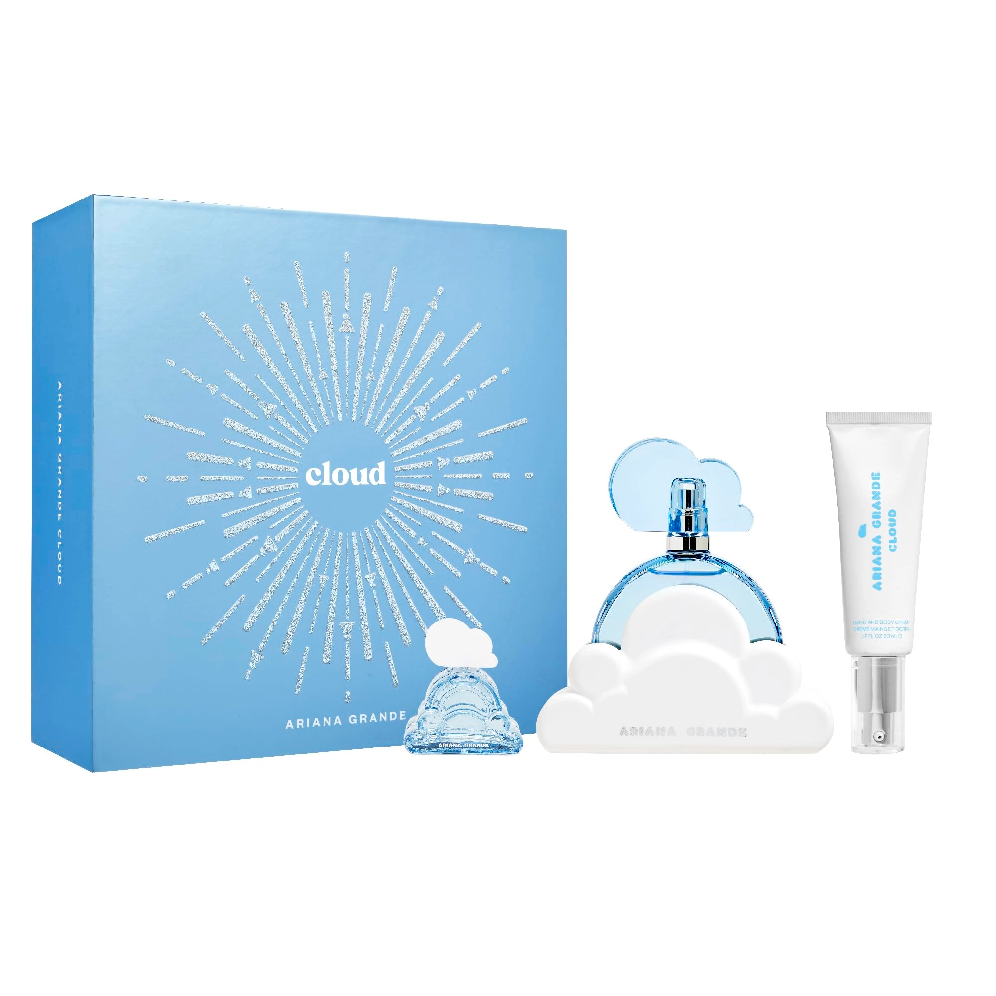 Luxe Brands Inc. Cloud Eau de Parfum - 100mL + Cloud Hand and Body Cream - 50mL + Cloud Deluxe Mini Parfum - 7.5mL