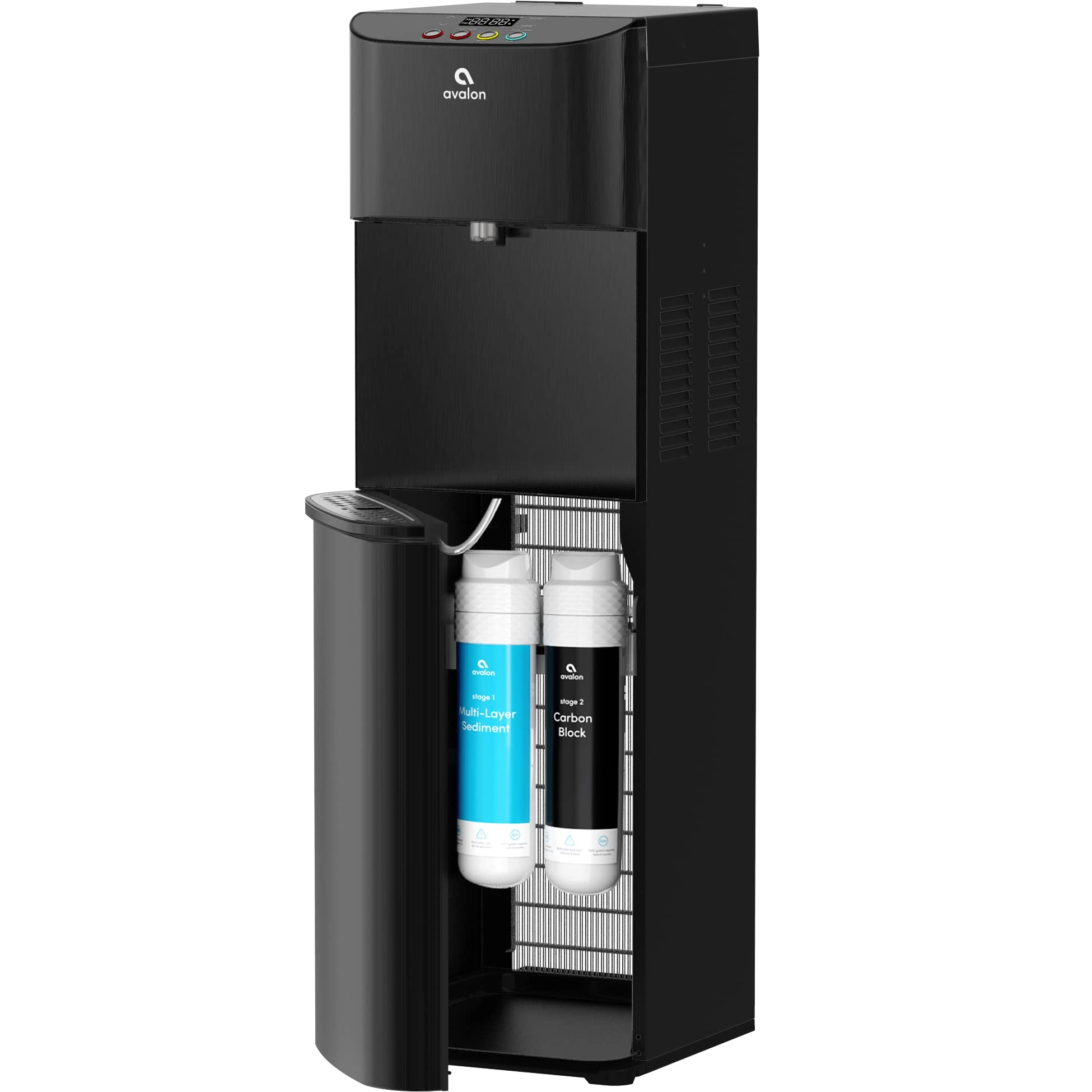 Avalon Electric Bottleless Water Cooler - 1500 Gallons Black Stainless Steel