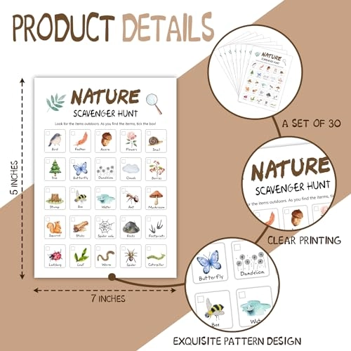 Scavenger Hunt Cards - 15 years and up 30 Pcs