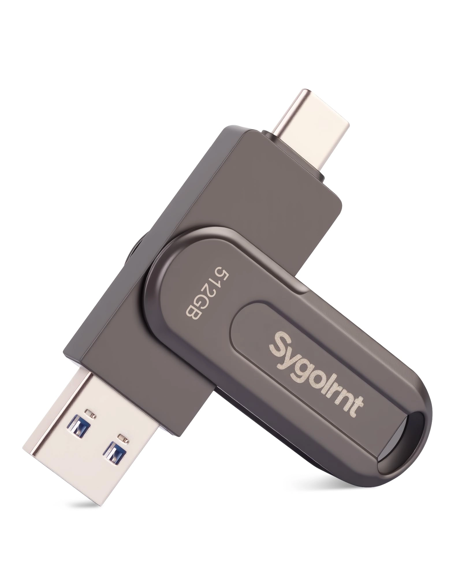 Sygolrnt USB Flash Drive - USB 3.0 USB C + USB A for iPhone 512GB