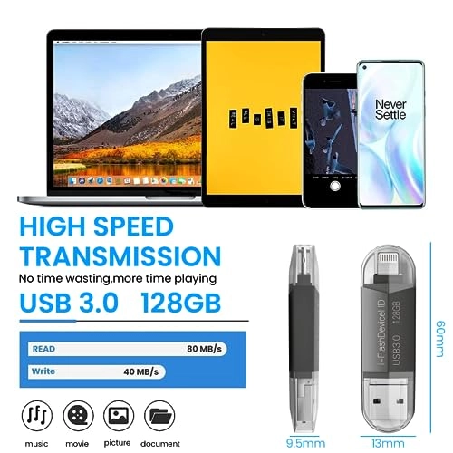 Pendrive - USB3.0 Lightning Micro USB 128GB