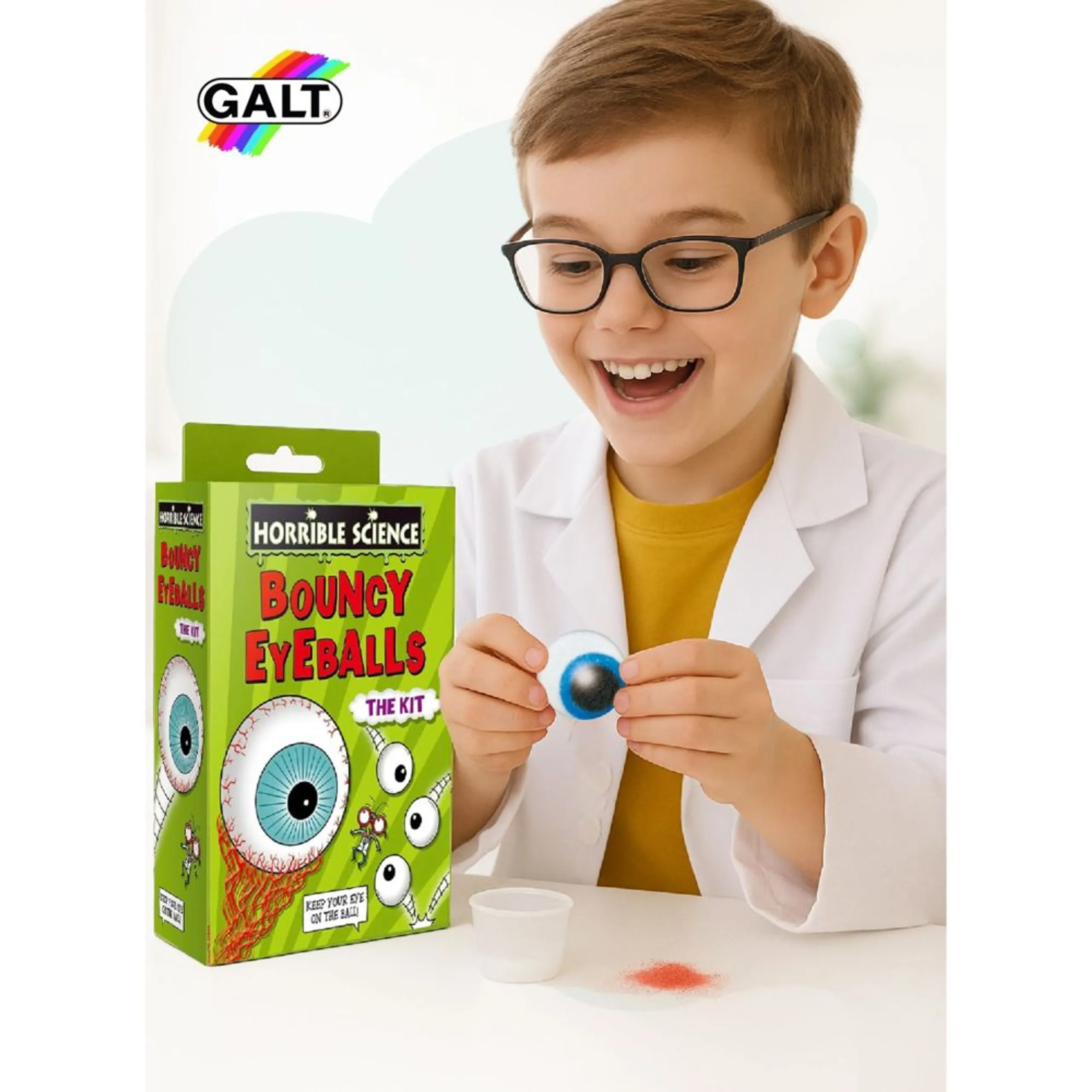 Horrible Science Bouncy Eyeballs Kit - 8 pieces Science