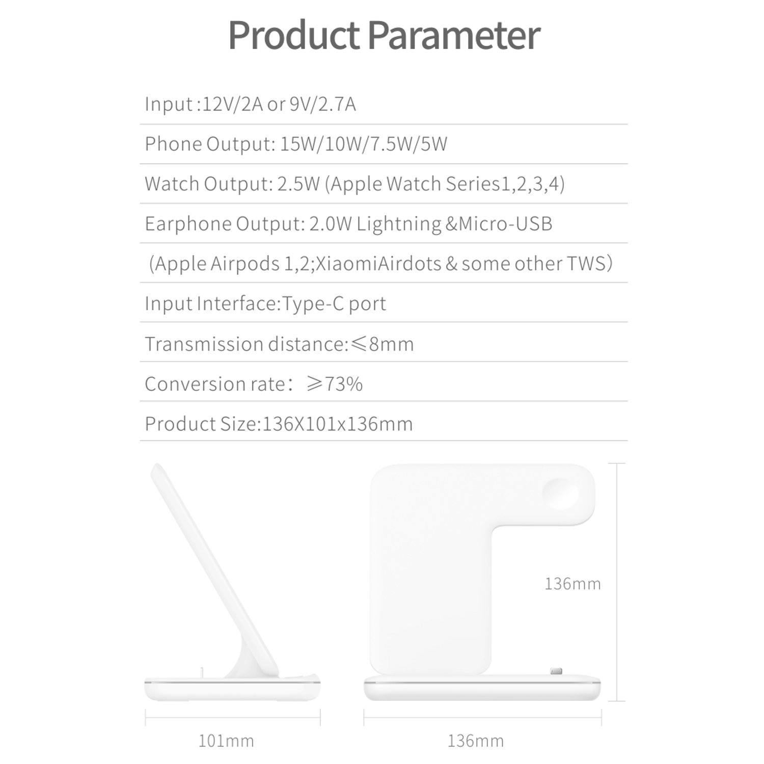 3 In 1 Wireless Charging Dock Station