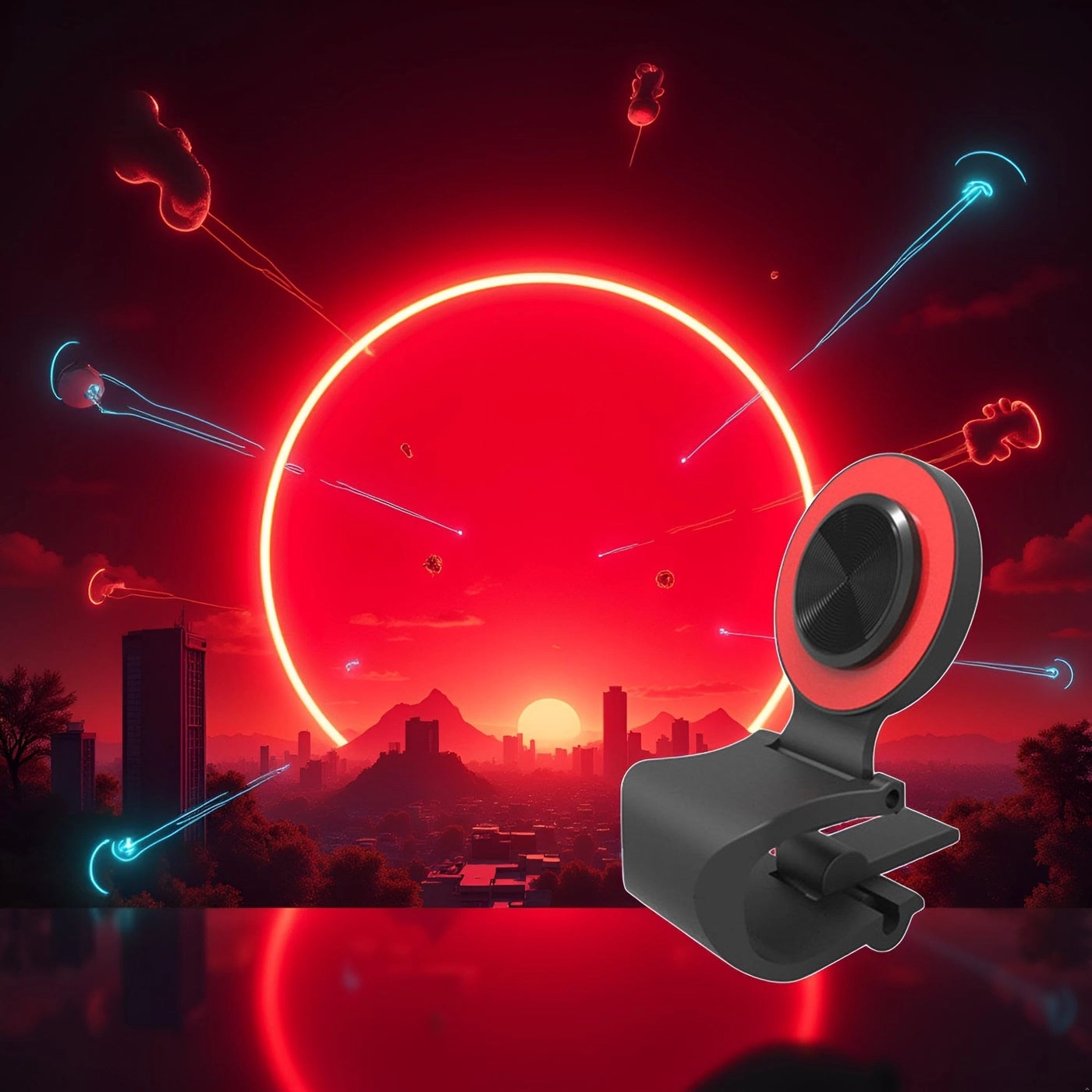 Mobile Phone Joystick Gaming Controller - Red L1R1