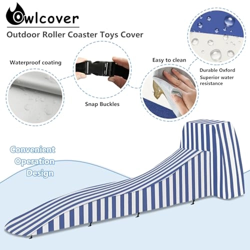 Toddler Roller Coaster Cover - 110"L x 27"W x 28"H Blue 600D Oxford fabric