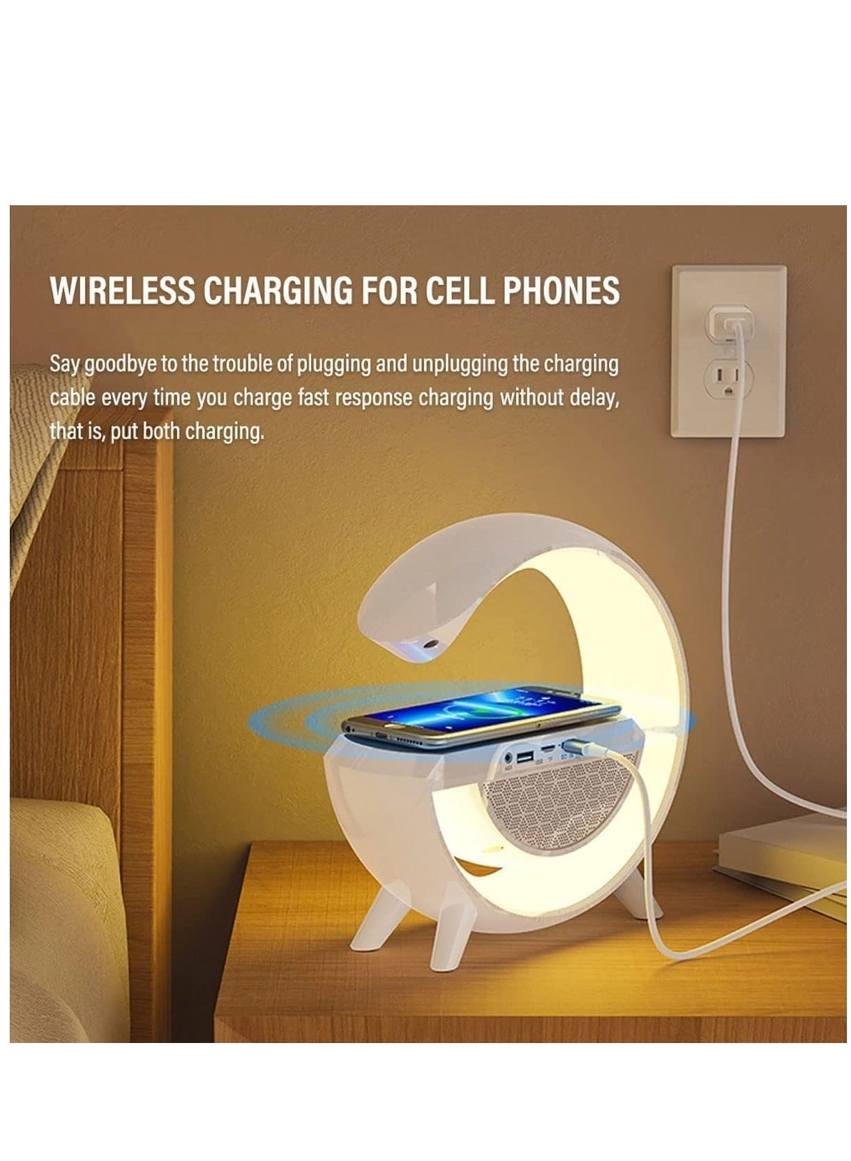 Wireless Charger Atmosphere Lamp - Mood Lighting RGB Color Changing