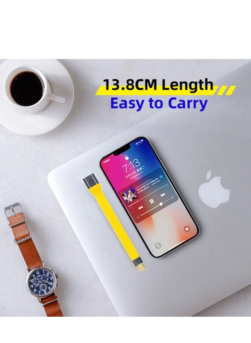 Standard Cable 10Gbps USB-A to USB-C 0.1m Flat