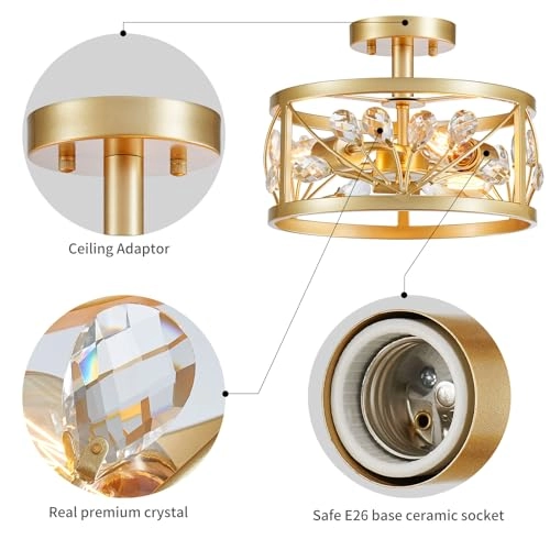 Crystal Leaf Chandelier