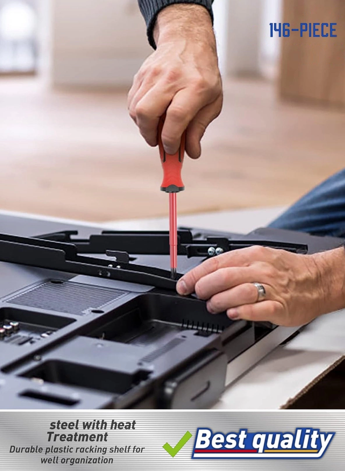 Magnetic Slotted and Phillips Screwdriver Set (146 Pcs)