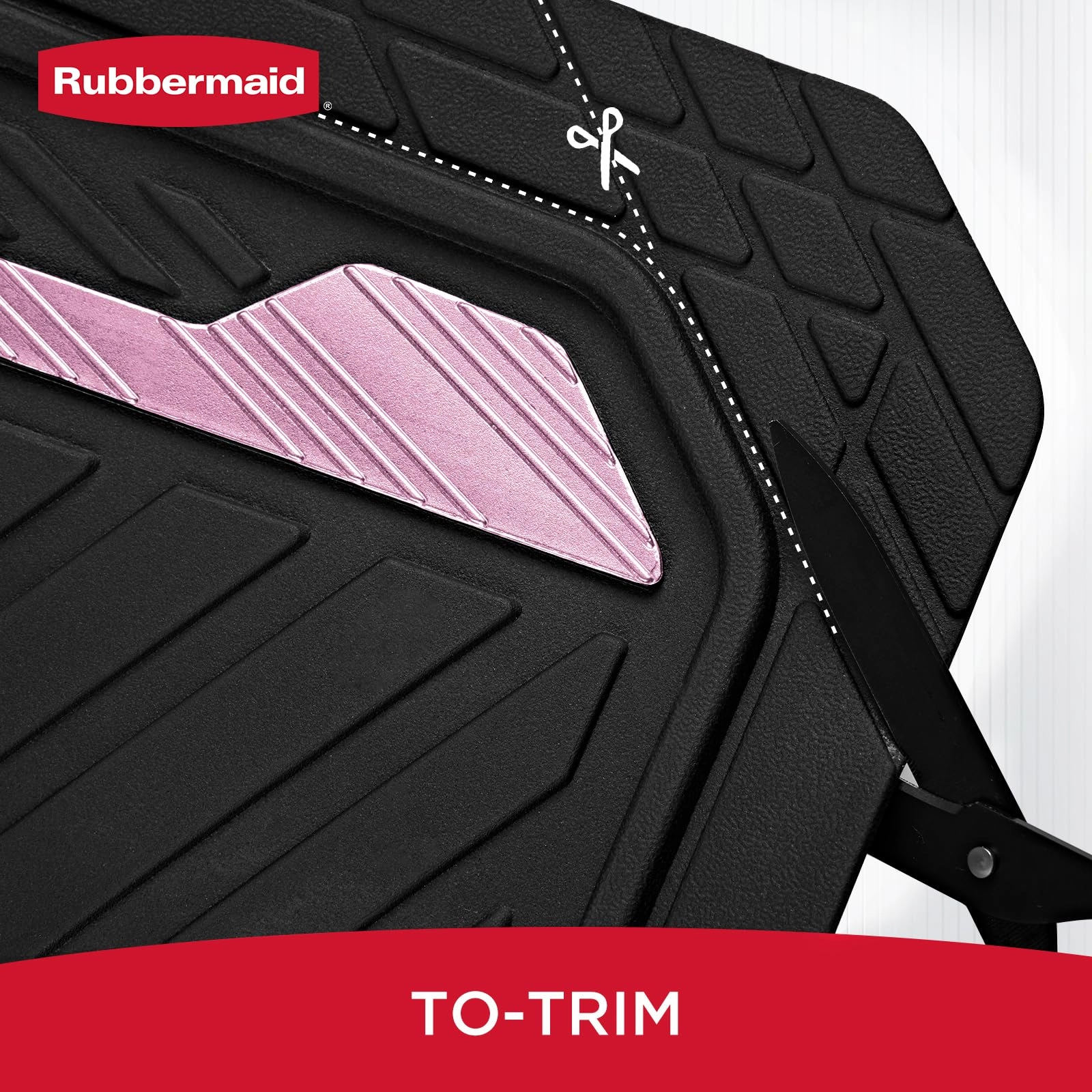 Car Floor Mat - Pink & Silver Universal Fit All-Weather