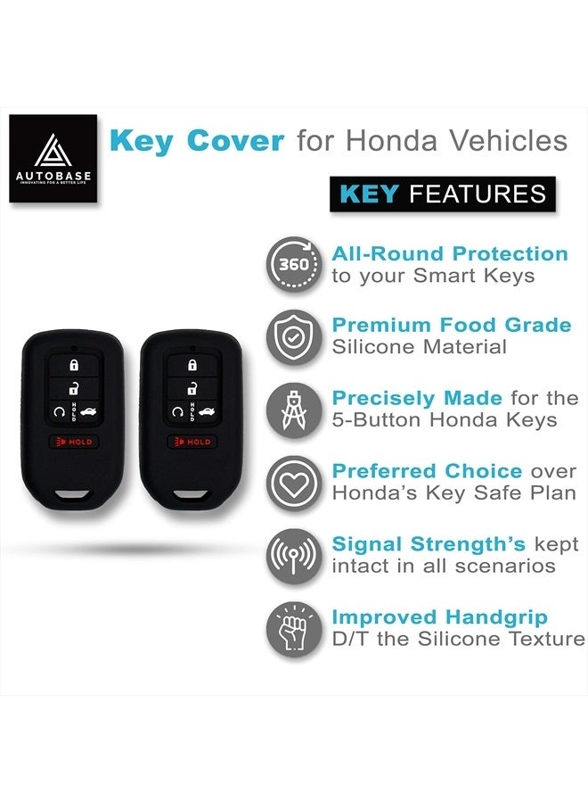 Silicone Key Fob Cover - Honda Accord Civic CR-V CRV Pilot Passport Insight EX EX-L Touring