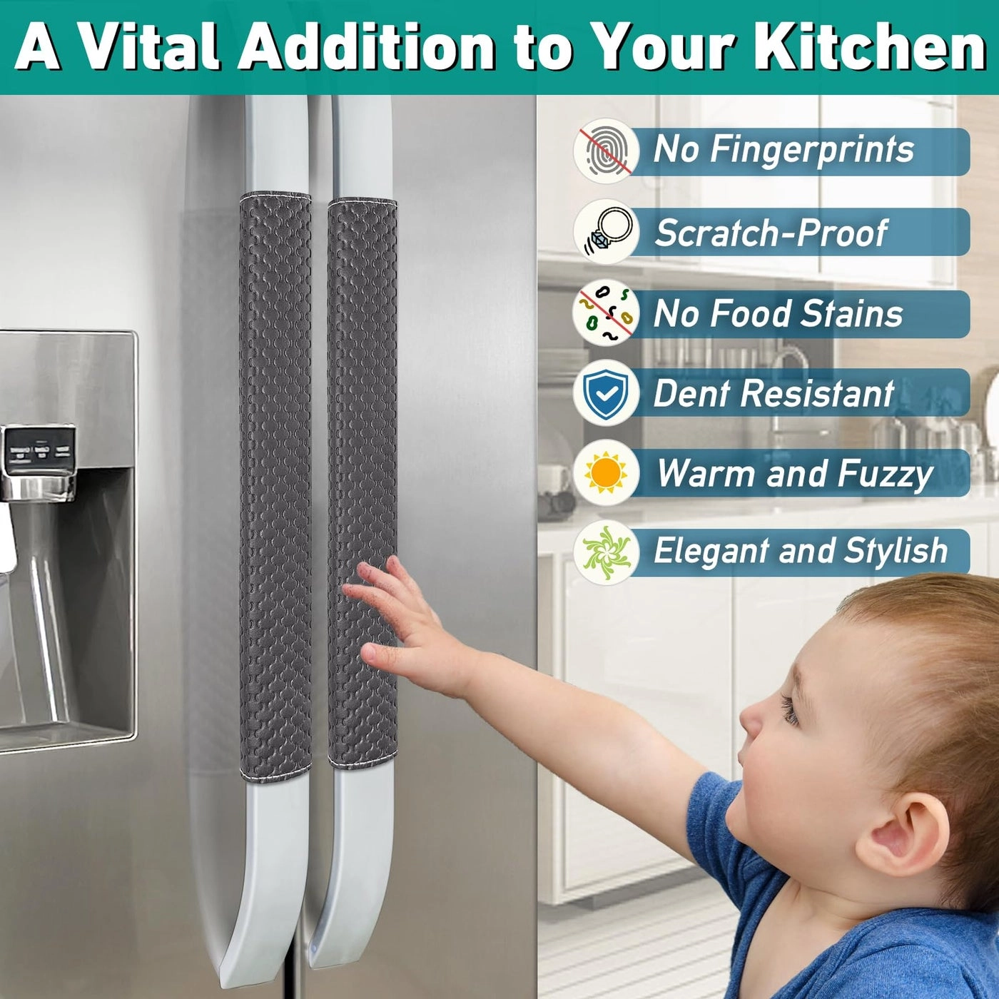 Refrigerator Door Handle Covers - Universal Compatibility