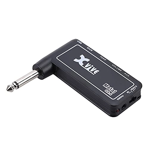 Guitar Plug Headphone Amp - Built-in Distortion Rechargeable lithium battery