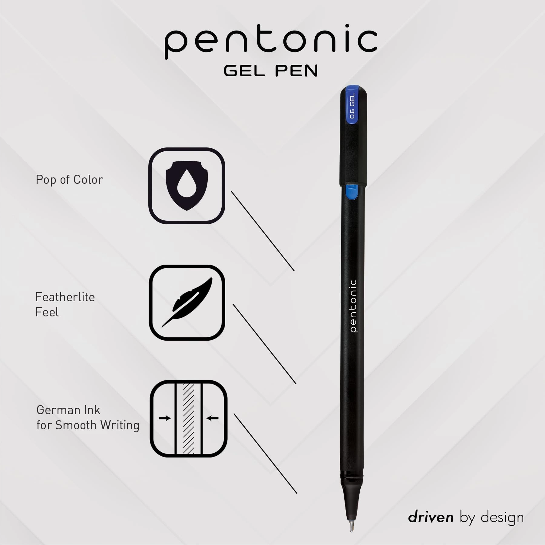 Gel Pens - 36 Count 0.6 mm 0.7 mm 1.0 mm