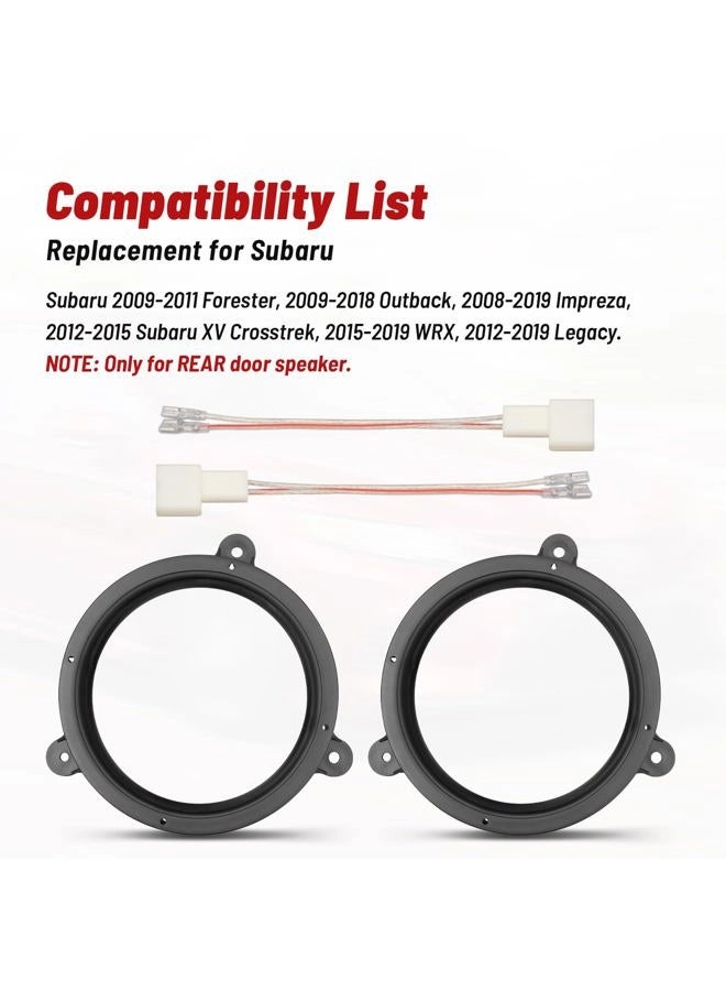 Speaker Adapter Spacers - 6.5 inch + Speaker Wire Harness