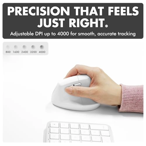 Vertical Ergonomic Mouse - 2.4G wireless receiver Bluetooth